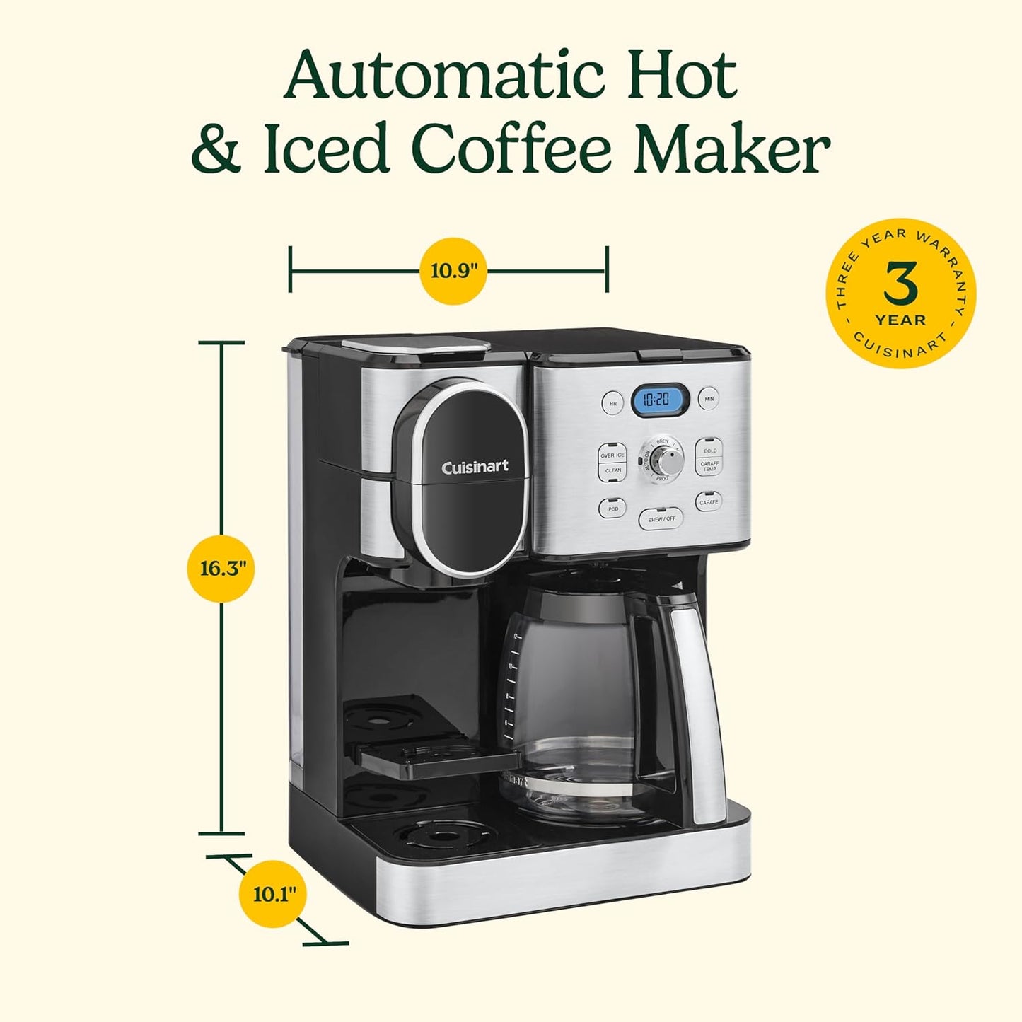Cuisinart 12-Cup Coffeemaker & Single Serve Brewer