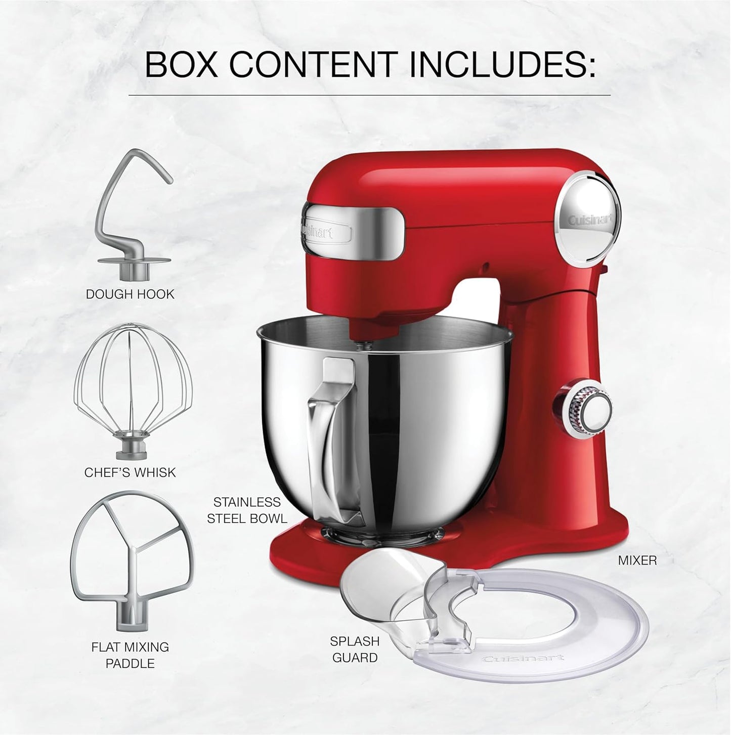 Cuisinart Precision Master™ 5.5Qt (5.2L) Stand Mixer - Red