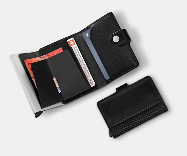 Victorinox Altius Secrid Leather Essential Card Wallet -Black