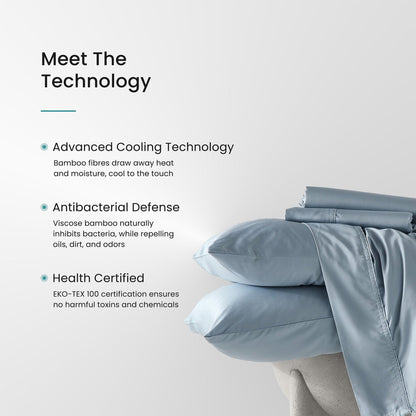 Hush Iced Cooling Sheet Set - King - Artic Blue