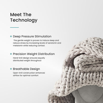 Hush Knit Weighted Blanket - Cotton - Grey
