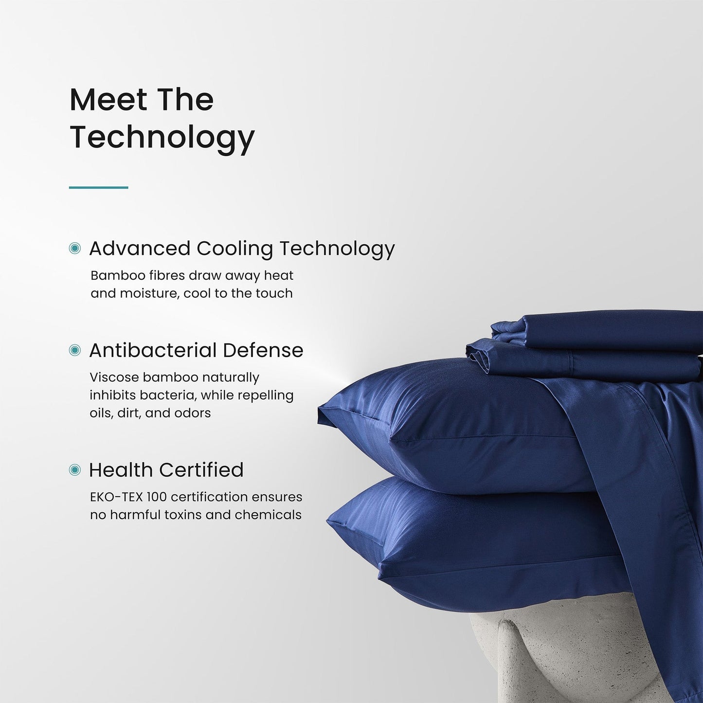 Hush Iced Cooling Sheet Set - King - Navy