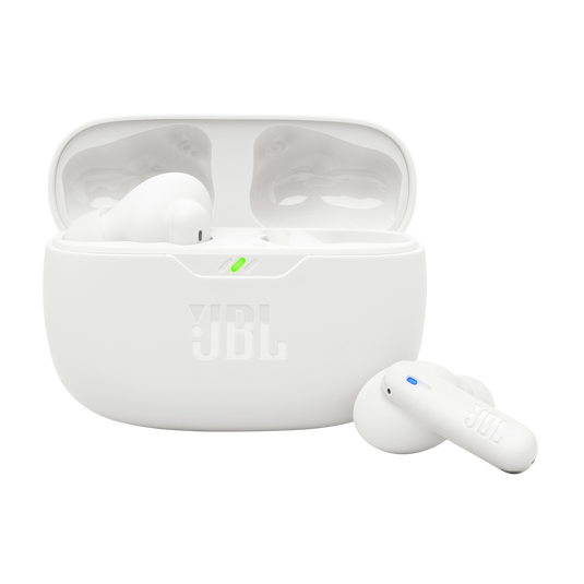 JBL Vibe Beam True Wireless JBL Deep Bass Sound Earbuds - White