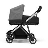 Thule Shine City Stroller Aluminum/Grey Melange back view