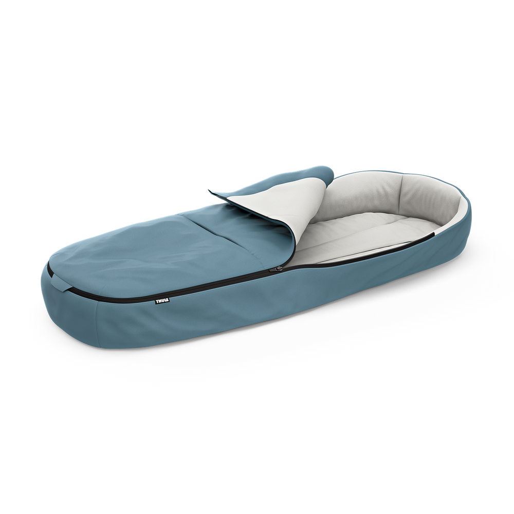Thule Stroller Footmuff - Mid Blue front view