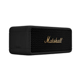 Marshall Emberton III Portable Bluetooth Speaker - Black & Brass three-quarter angle view