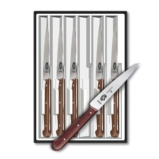 Victorinox 6-Pc Steak Knife Set with Wood Handle