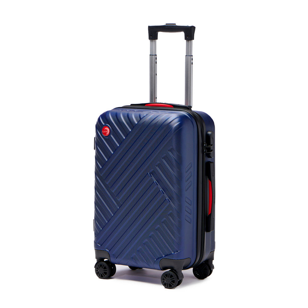 LUNA Ella 3Pc ABS Luggage Set (20 inches, 24 inches, 28 inches) - Navy