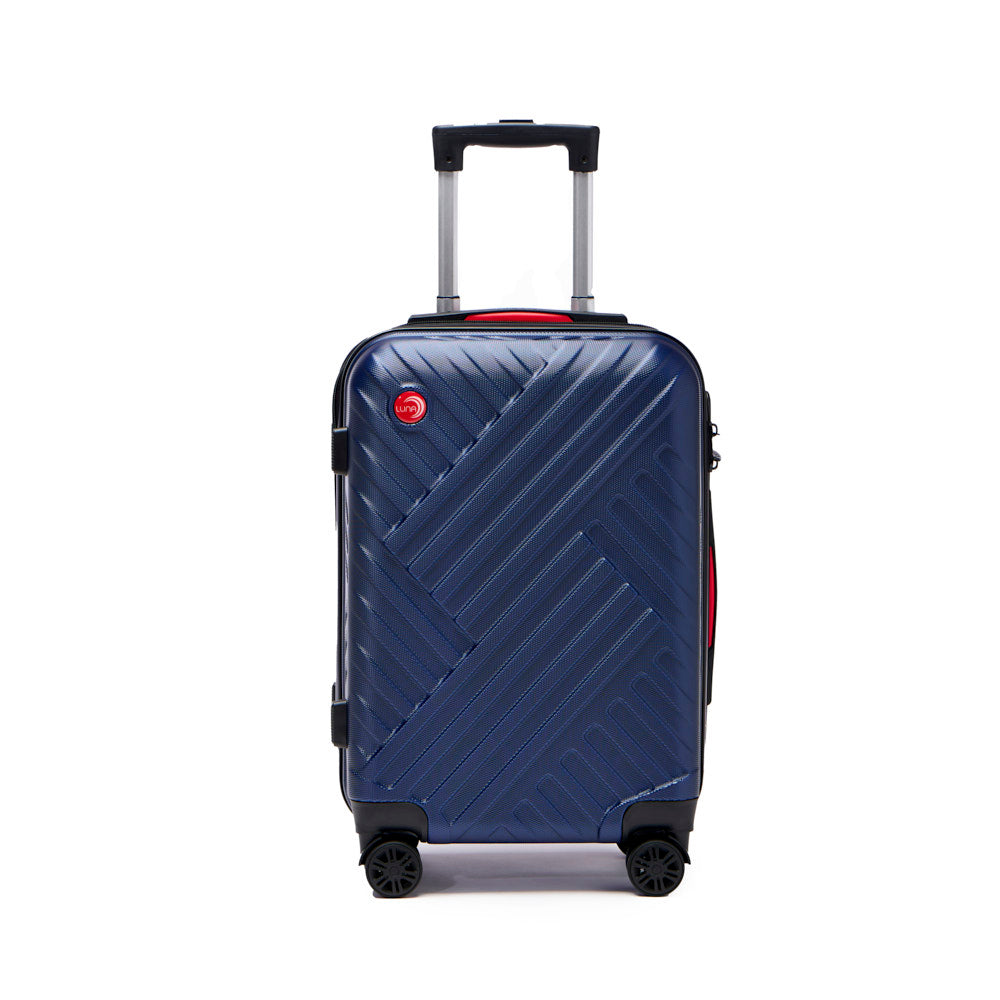 LUNA Ella 3Pc ABS Luggage Set (20 inches, 24 inches, 28 inches) - Navy