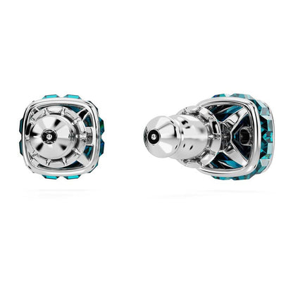 Swarovski Birthstone Stud Earrings Square Cut - Blue