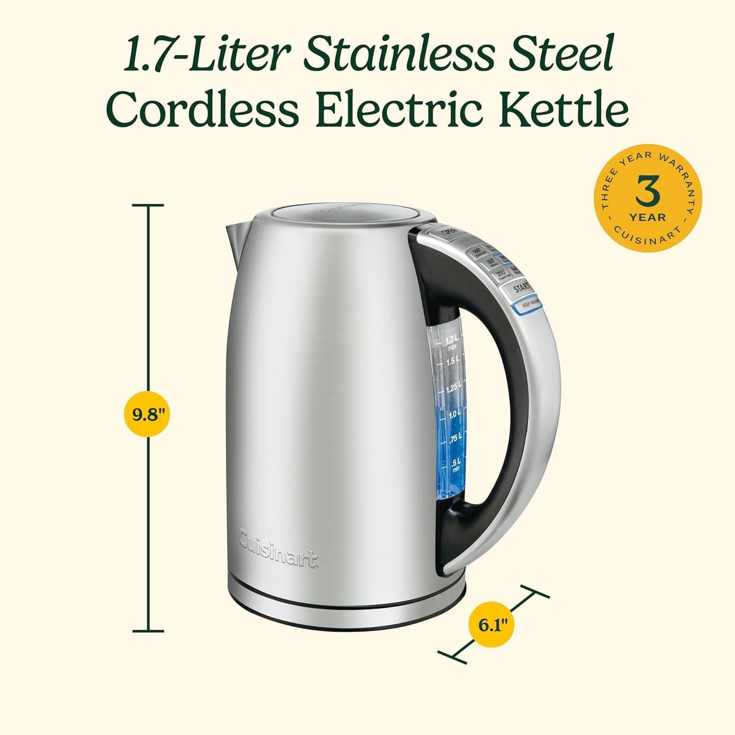 Cuisinart PerfecTemp Cordless Electric Kettle