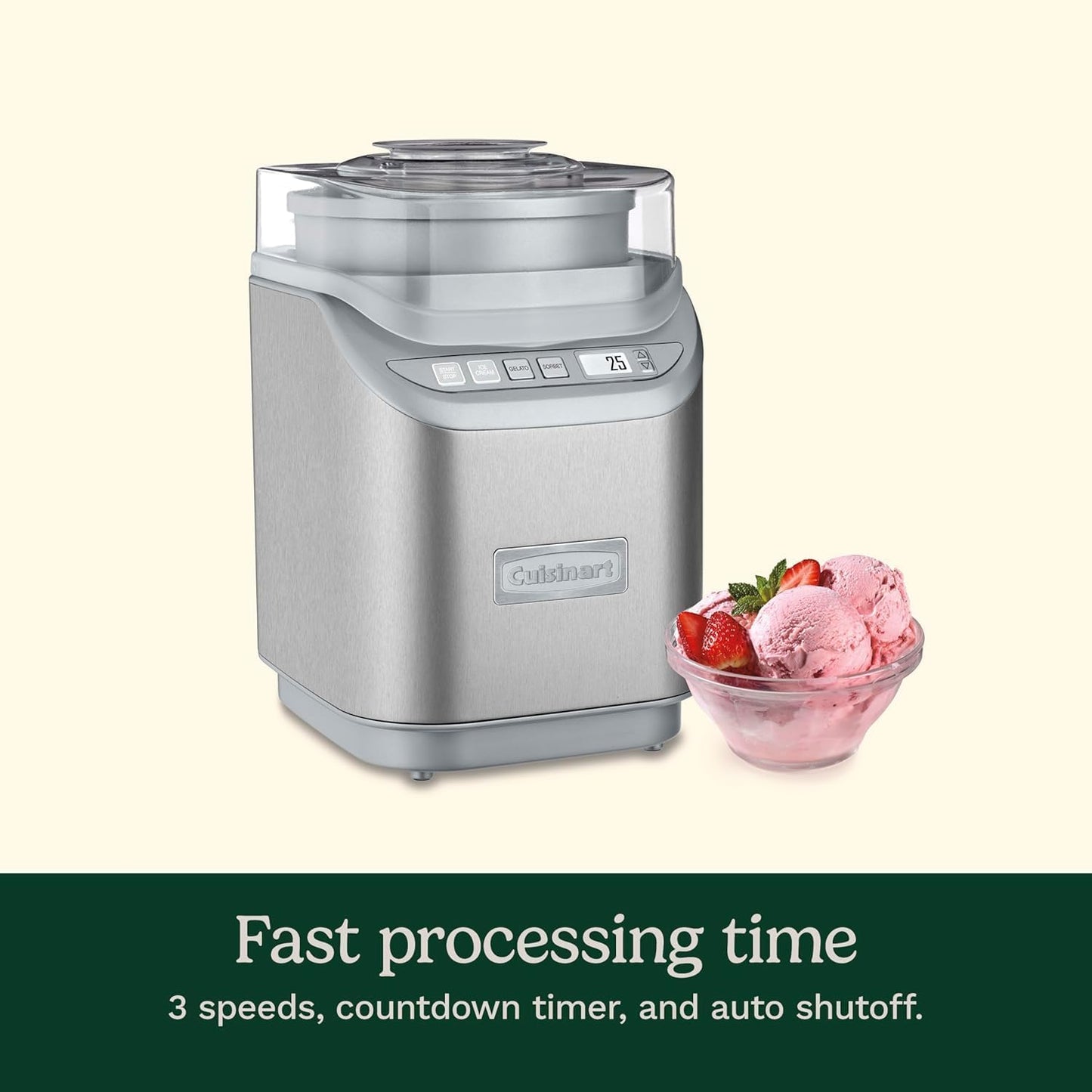 Cuisinart Gelato, Frozen Yogurt, Ice Cream and Sorbet Maker