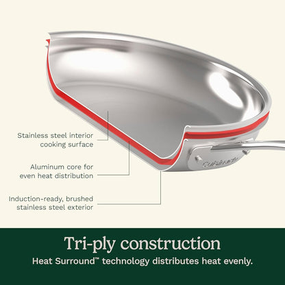 Cuisinart 12Pc, Multiclad Pro Tri-Ply Stainless Steel Cookware Set