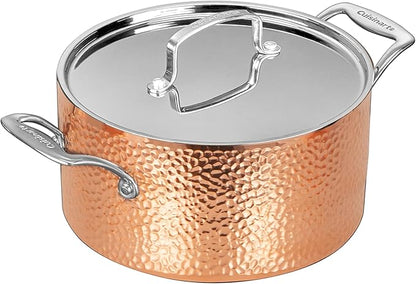 Cuisinart 8Pc Hand Hammered Copper 5-Ply Cookware Set