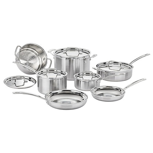 Cuisinart 12Pc, Multiclad Pro Tri-Ply Stainless Steel Cookware Set