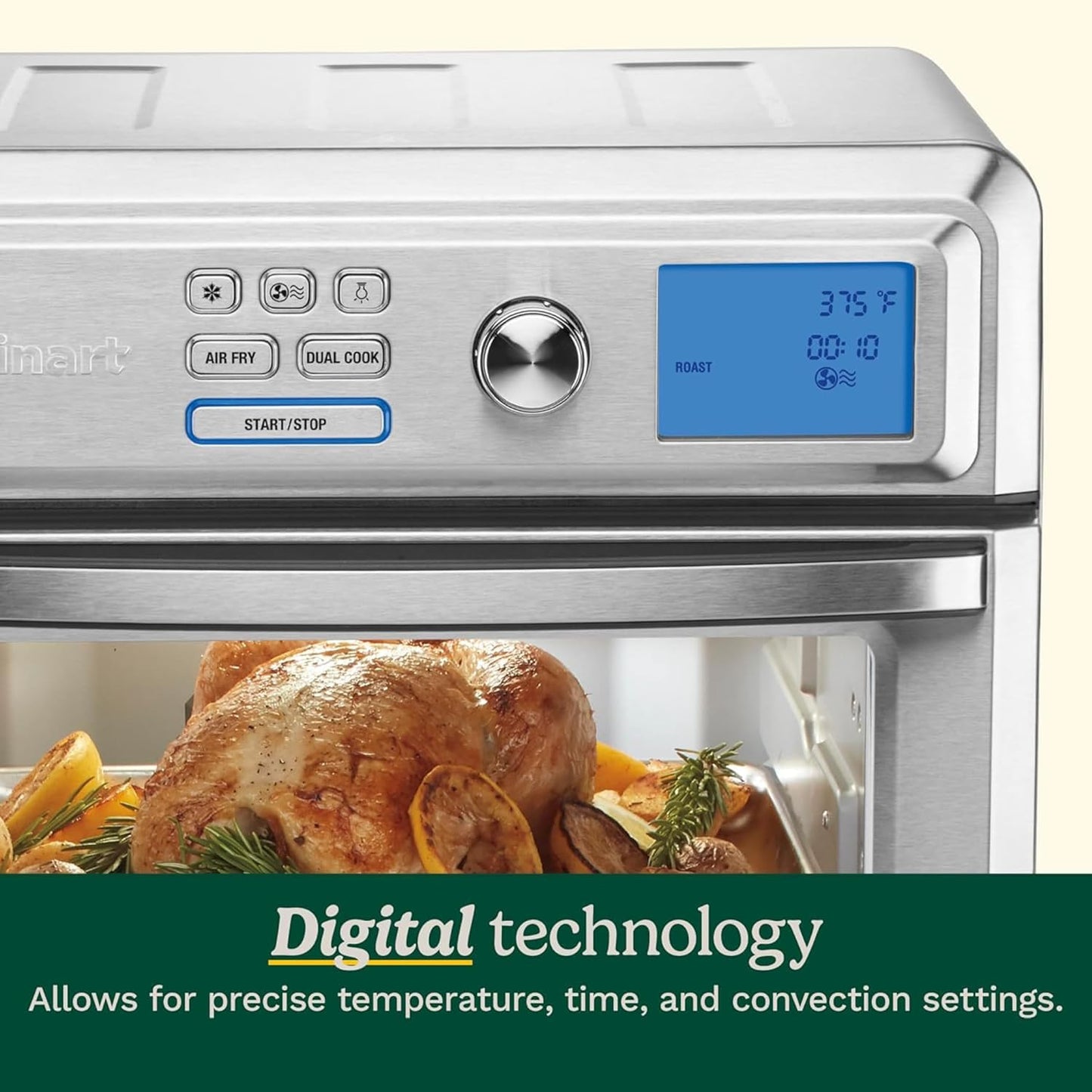 Cuisinart Stainless Steel Air Fryer Toaster Oven with Digital Display