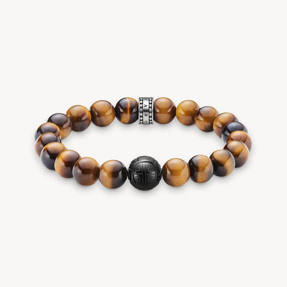 Thomas Sabo Rebel at Heart Tiger-Eye Beaded Bracelet