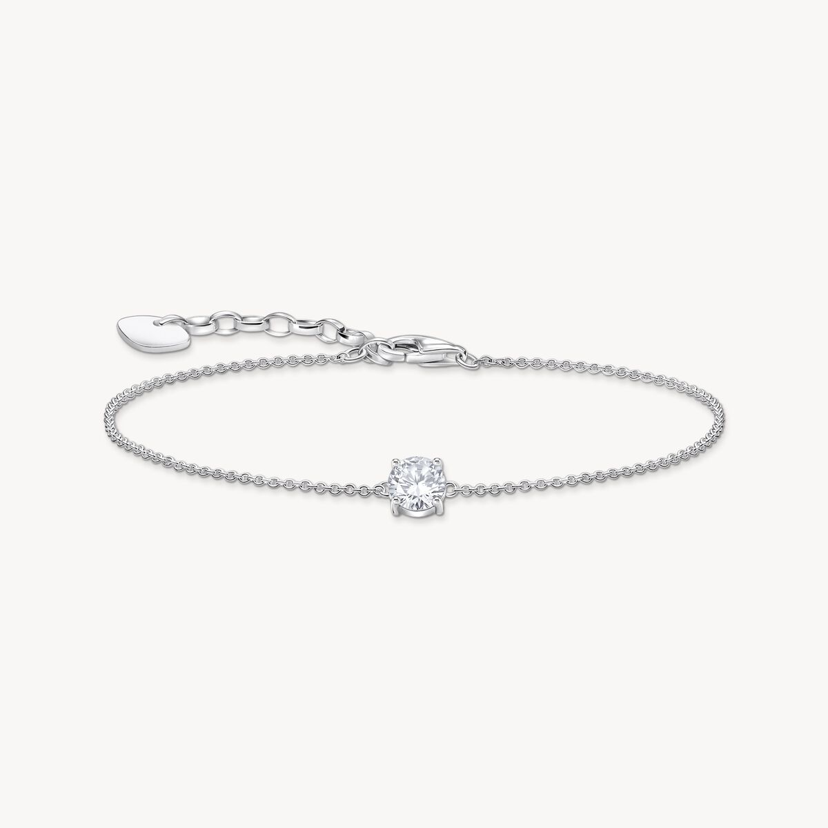 Thomas Sabo Basic White Silver Bracelet with Pendant