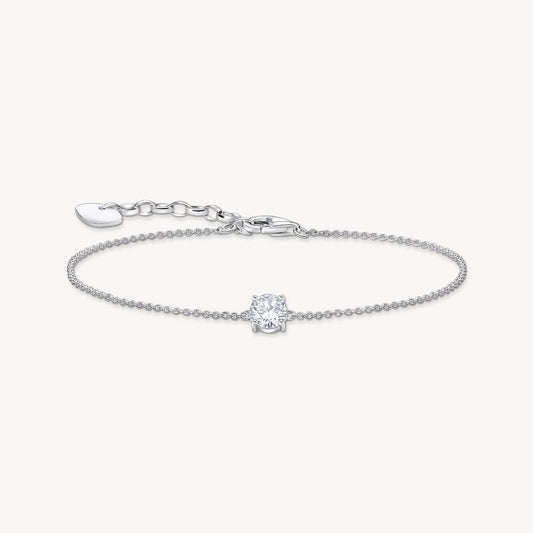 Thomas Sabo Basic White Silver Bracelet with Pendant