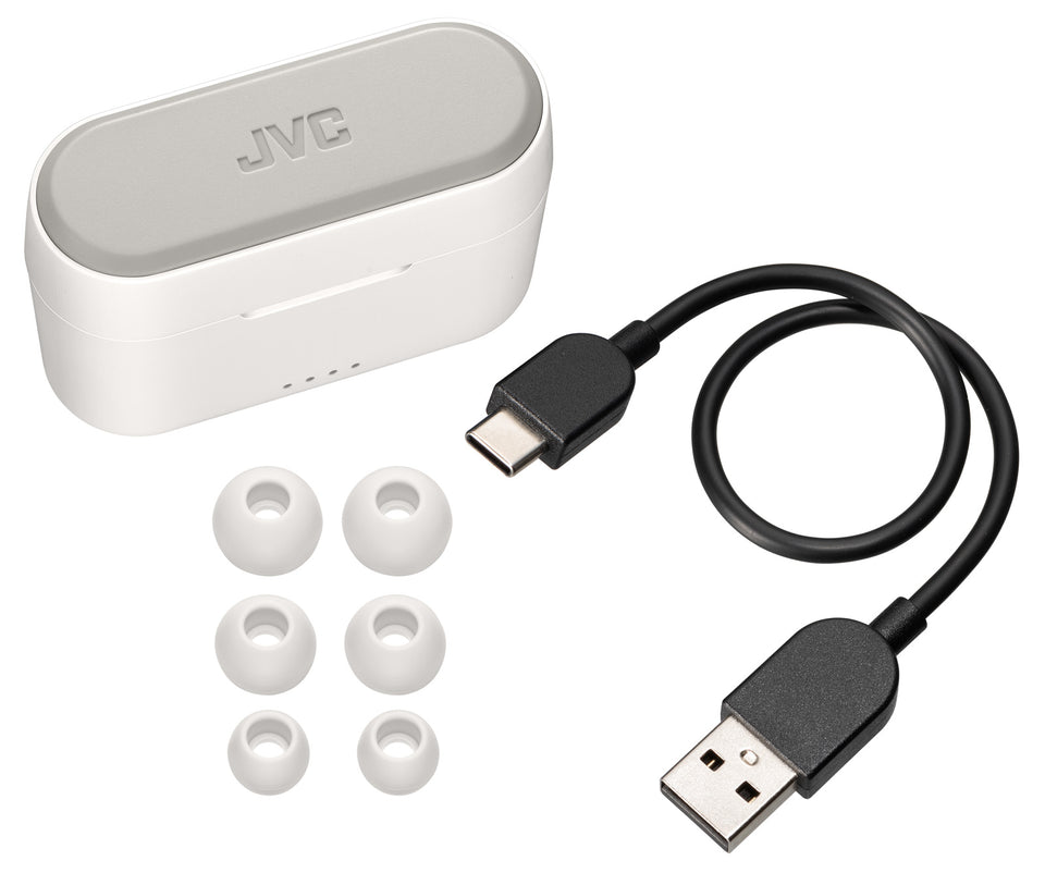 JVC Riptidz True Wireless Headphones - Coconut White