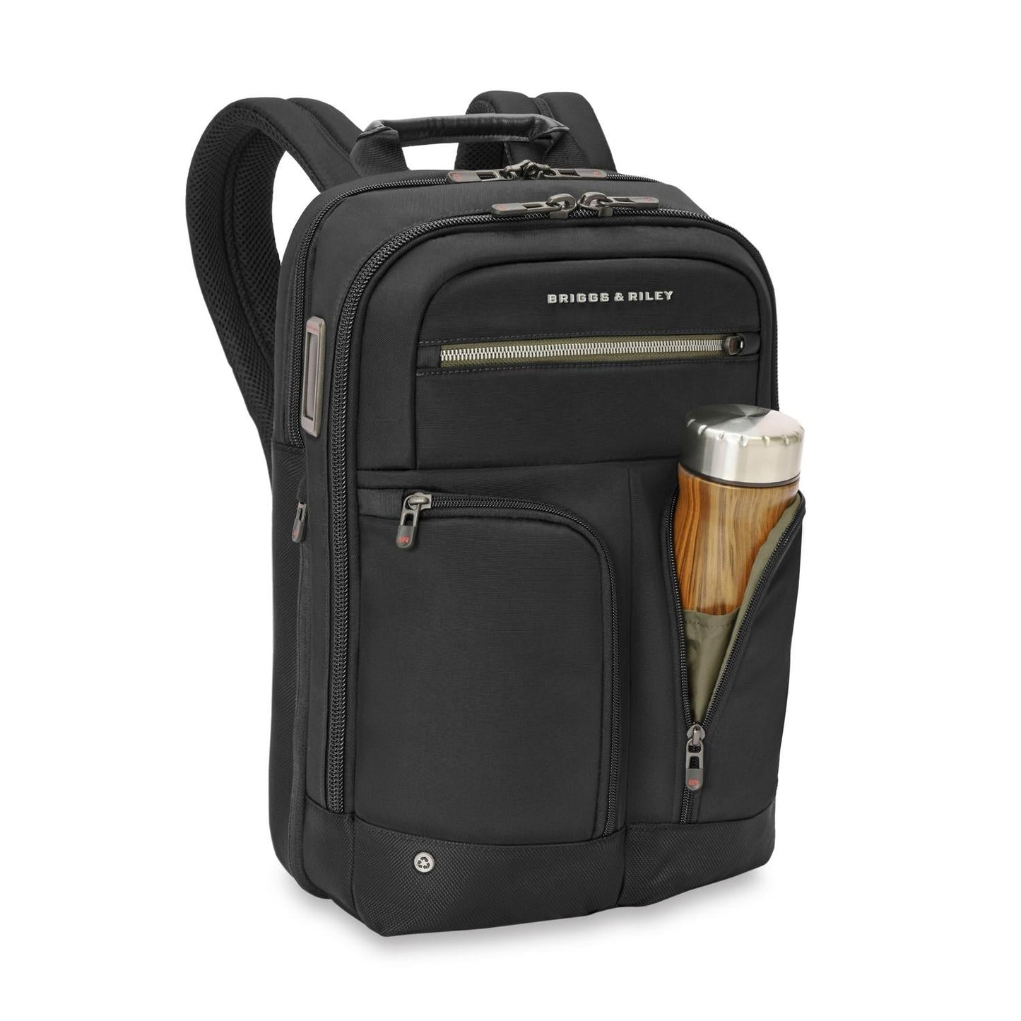 Briggs & Riley HTA Recycled Slim Expandable Backpack - Black