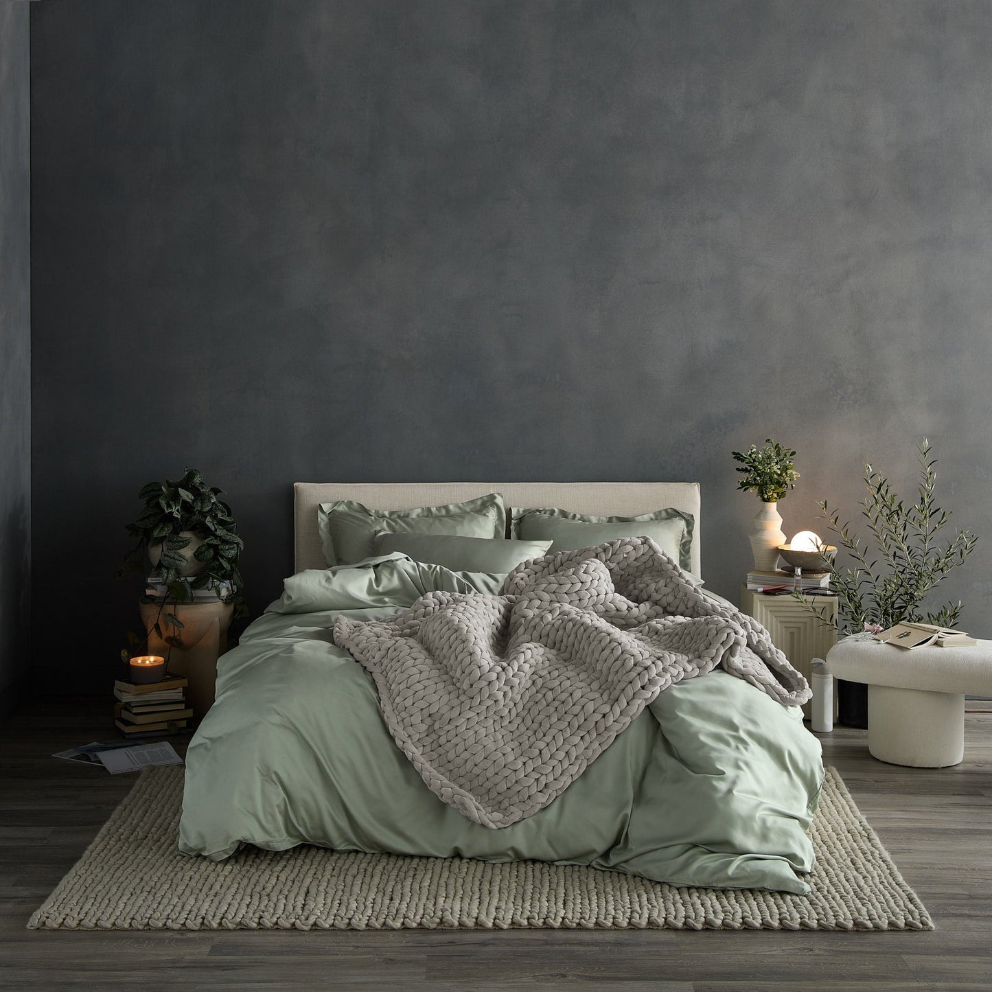 Hush Knit Weighted Blanket - Cotton - Grey