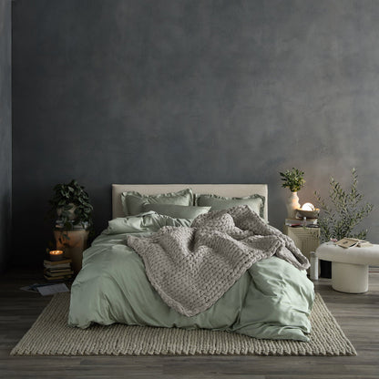 Hush Knit Weighted Blanket - Cotton - Grey