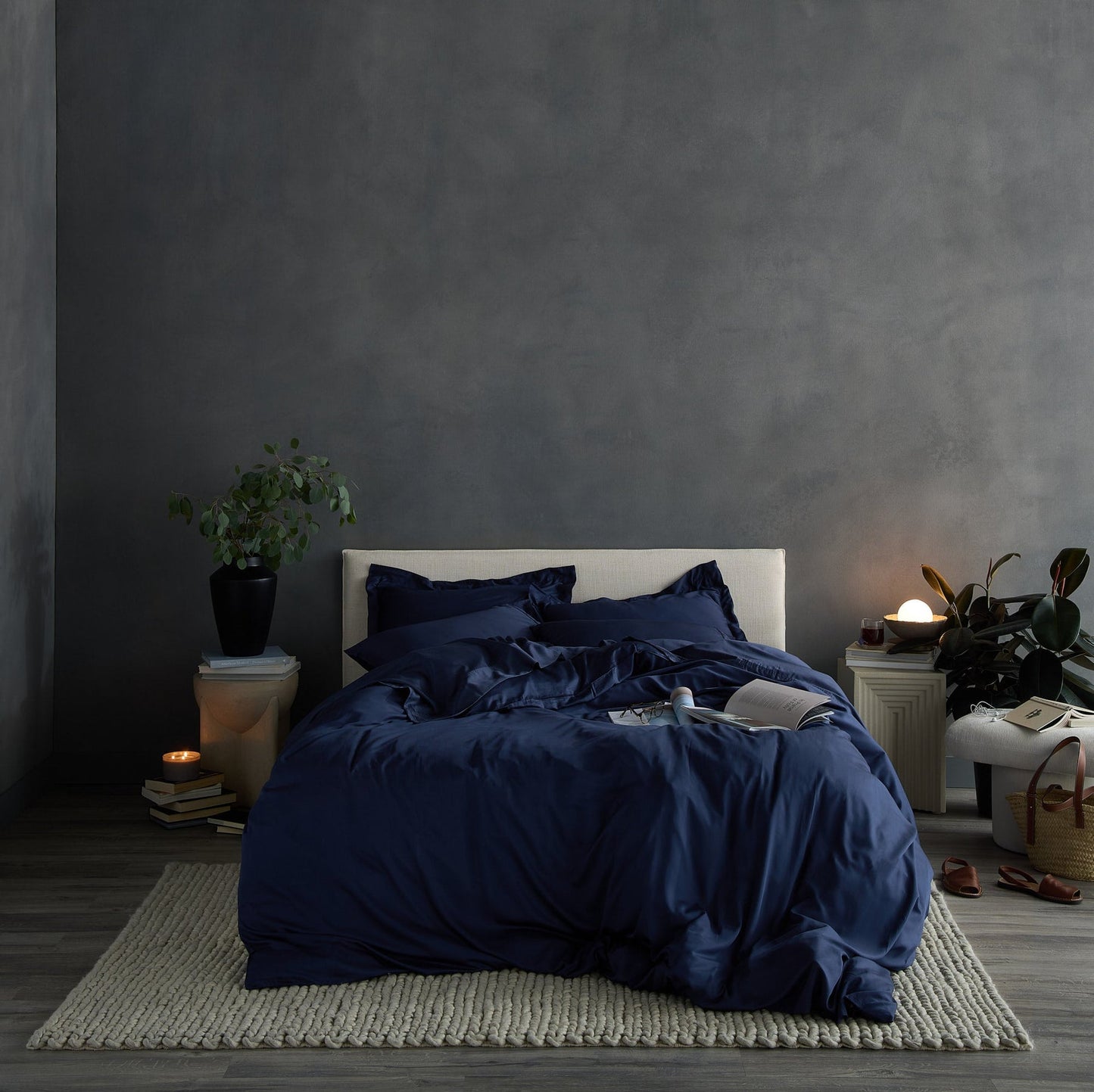 Hush Iced Cooling Sheet Set - King - Navy