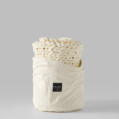 Hush Knit Weighted Blanket - Cotton - Cream