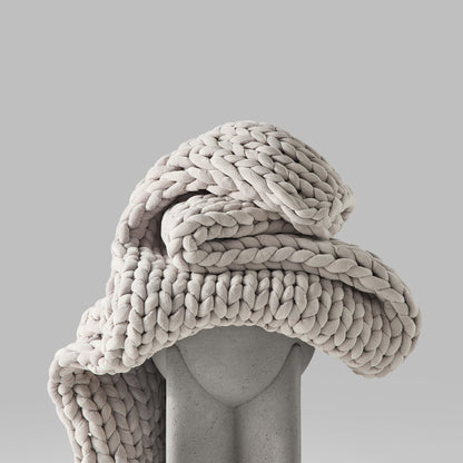 Hush Knit Weighted Blanket - Cotton - Grey