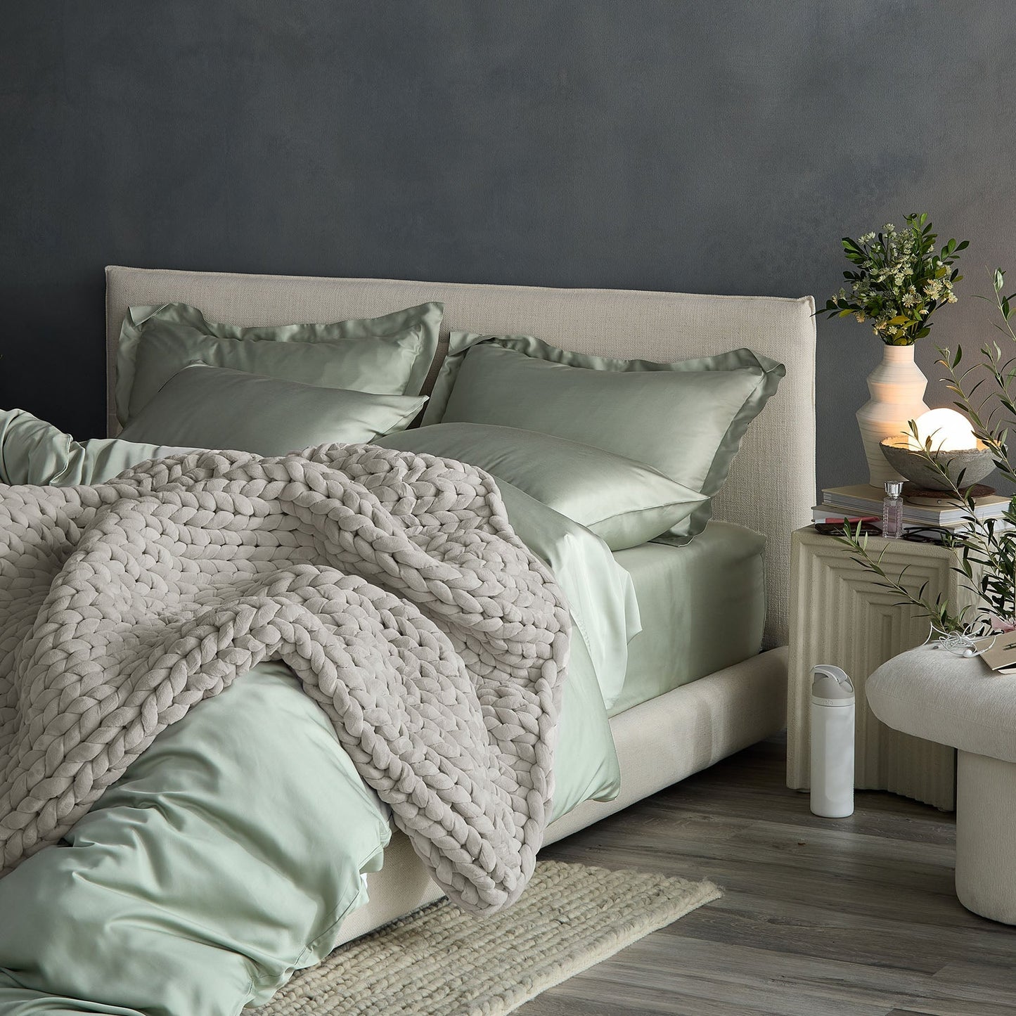 Hush Knit Weighted Blanket - Cotton - Grey