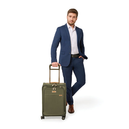 Briggs & Riley Baseline Essential 22" Carry-On Expandable Spinner - Olive