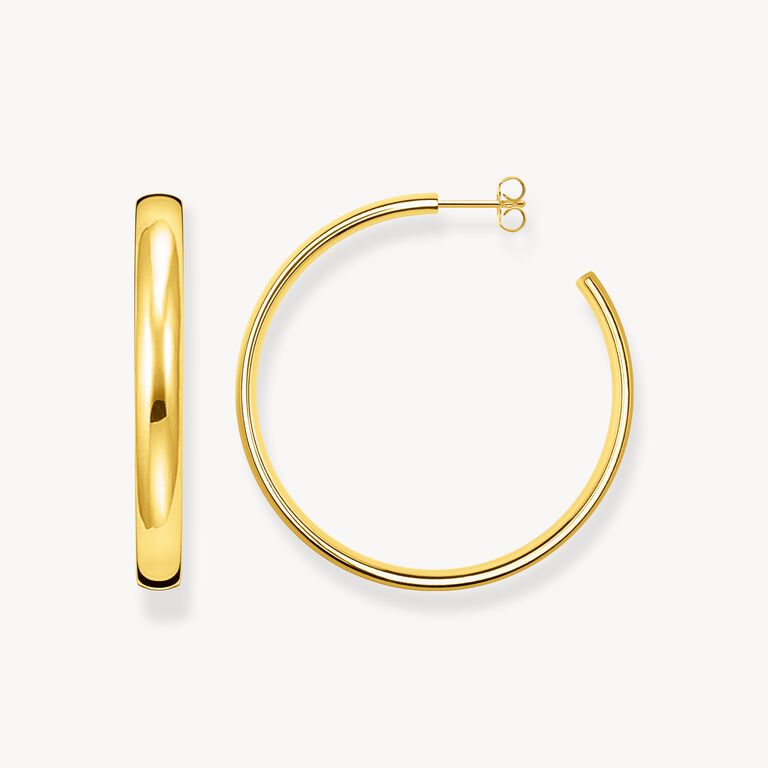 Thomas Sabo Creoles Gold Big Chunky Hoop Earrings
