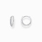 Thomas Sabo Hoop Earrings, White Stone - Set of 2
