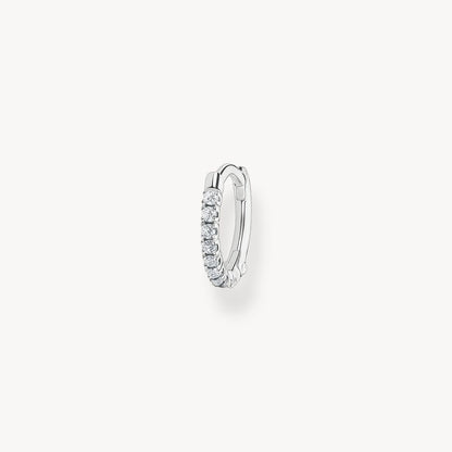 Thomas Sabo Hoop Earrings, White Stone - Set of 2
