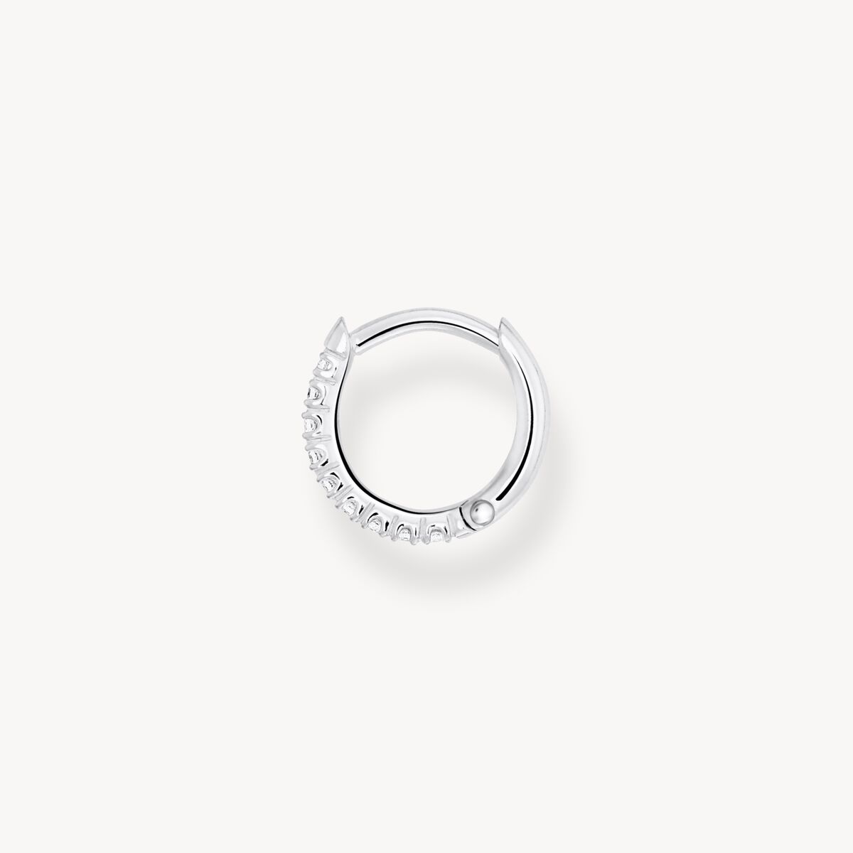 Thomas Sabo Hoop Earrings, White Stone - Set of 2