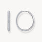 Thomas Sabo Silver Big Thin Hoop Earrings with White Zirconia