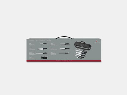 Victorinox Swiss Classic 7Pc BBQ Cutlery Roll Set - Black