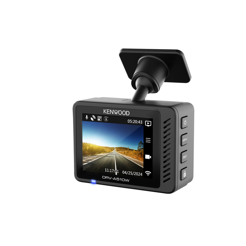 Kenwood 4K HD Dash Cam with 2" Display GPS WiFi and Rear-View Cam