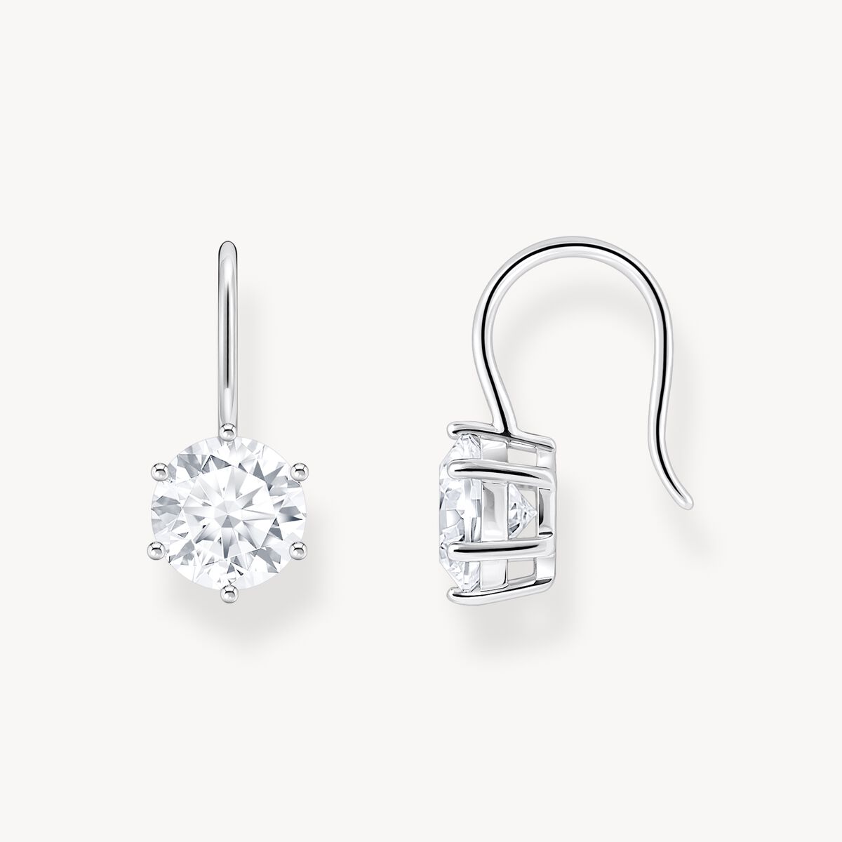 Thomas Sabo Basic White Silver Pierced Earrings