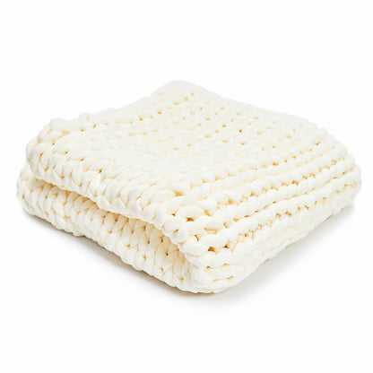Hush Knit Weighted Blanket - Cotton - Cream