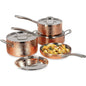 Cuisinart 8Pc Hand Hammered Copper 5-Ply Cookware Set