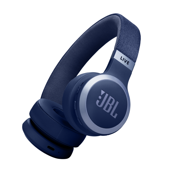JBL Live 670NC Wireless On-Ear Headphones with True Adaptive Noise Canceling - Blue
