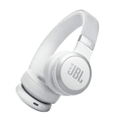 JBL LIVE 670 Wireless On-Ear True Adaptive Noise-Canceling Headphones - White