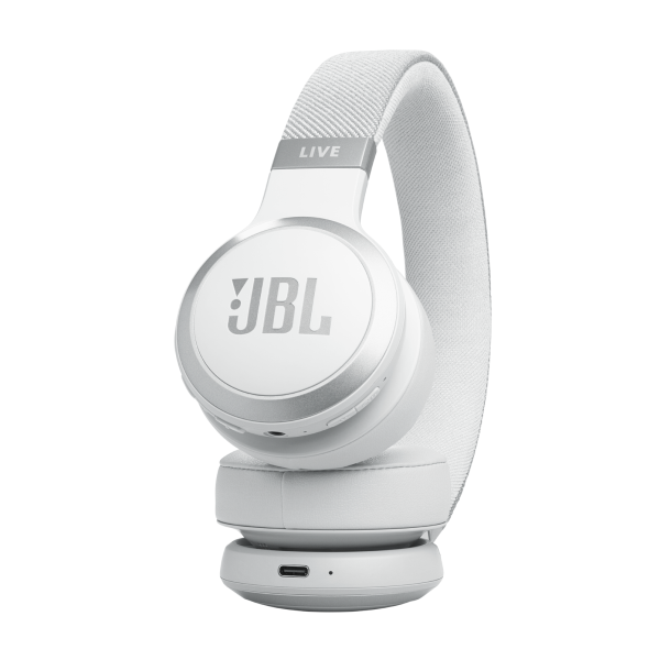 JBL LIVE 670 Wireless On-Ear True Adaptive Noise-Canceling Headphones - White