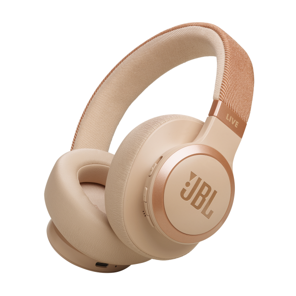 JBL Live 770NC Wireless Over-Ear Headphones with True Adaptive Noise Canceling - Sandstone