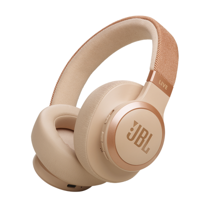 JBL Live 770NC Wireless Over-Ear Headphones with True Adaptive Noise Canceling - Sandstone
