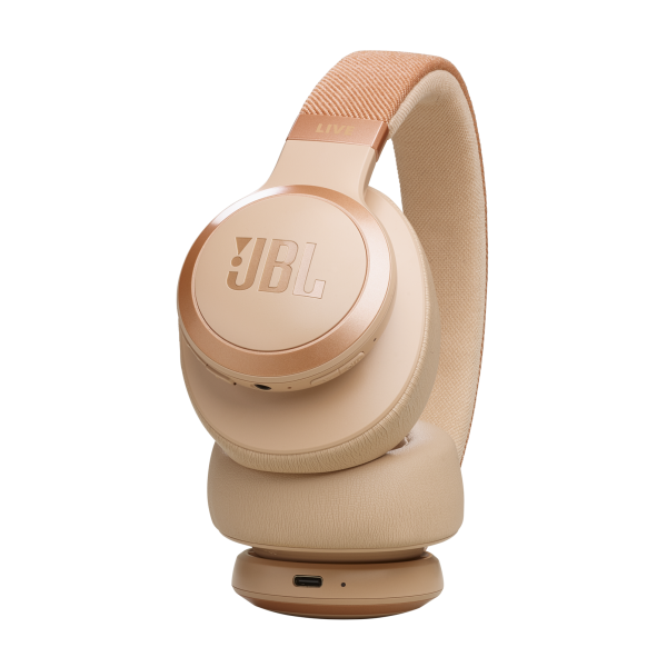 JBL Live 770NC Wireless Over-Ear Headphones with True Adaptive Noise Canceling - Sandstone