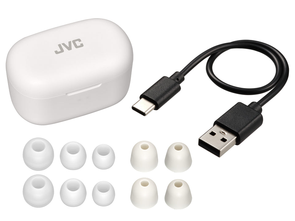 JVC True Wireless Noise Cancelling In-Ear Headphones - White