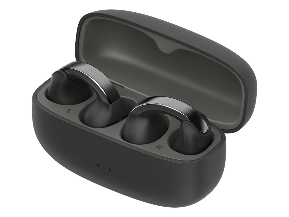 JVC Wireless Open-Earcuff Earbuds - Nearphones - Coal Black